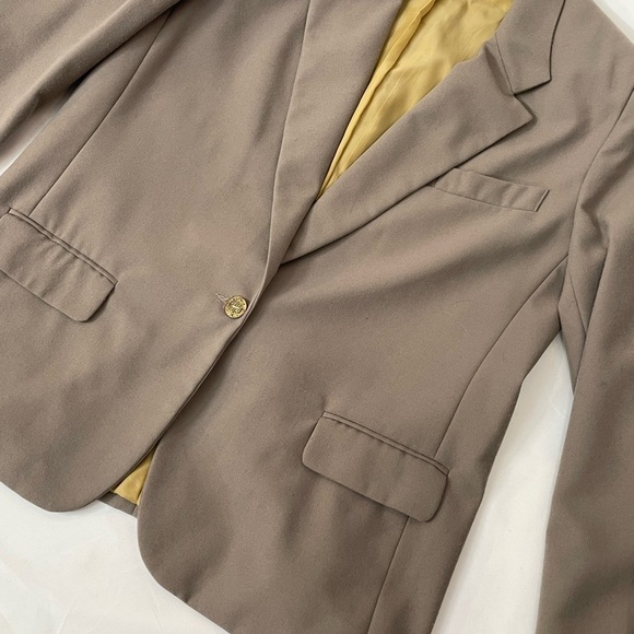 Vintage Orvis Women’s 16 Single Button Tan Blazer USA Oversized Boyfriend Career - Picture 15 of 16